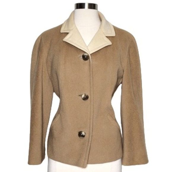 Vintage 50s Mongolian Camel Hair Tailored Jacket - Picture 1 of 16